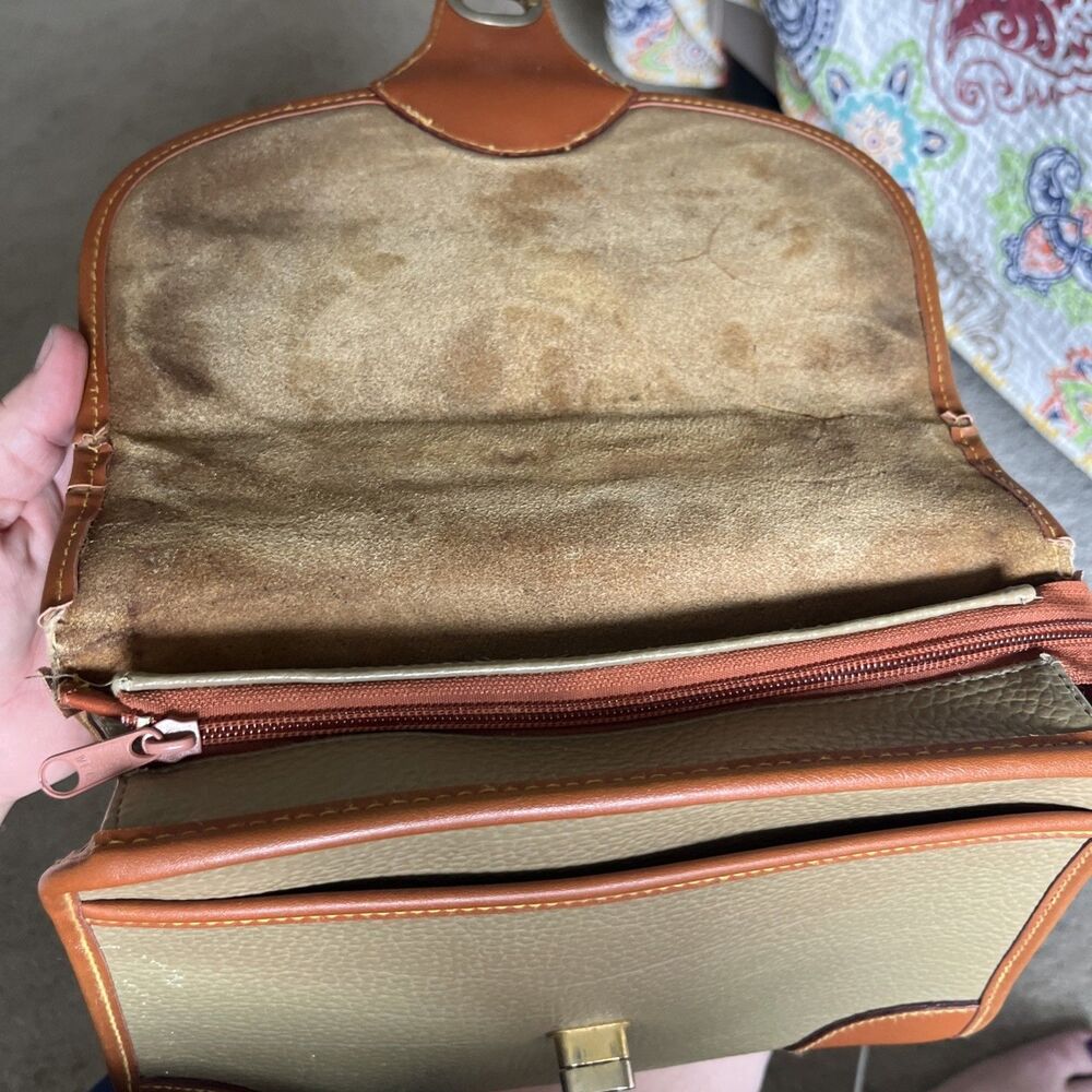 Dooney & Bourke Vintage Small AWL Satchel Taupe Brown - Picture 15 of 16